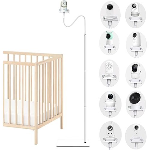 Baby Monitor Mount Floor Stand Holder Shelf Compatible with Infant Optics DXR-8 and DXR-8 PRO, Nanit Pro & Flex Stand,Eufy,HelloBaby,Momcozy BM01/BM03, Baby Camera Mount Holder (68.8 inch)