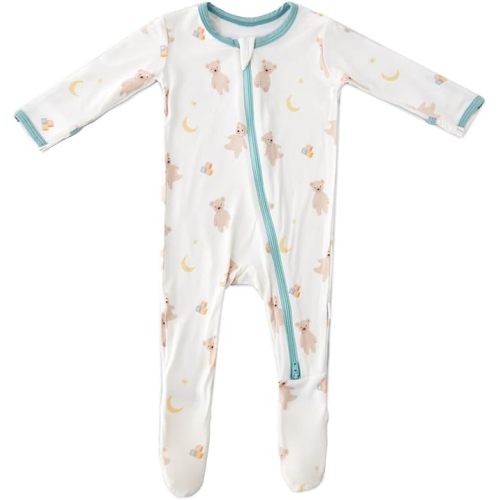 Bamboo Little Soft Baby Footie Pajamas, Baby Clothes, Newborn Sleepers, 95% Viscose and 5% Spandex, 0-24 Months