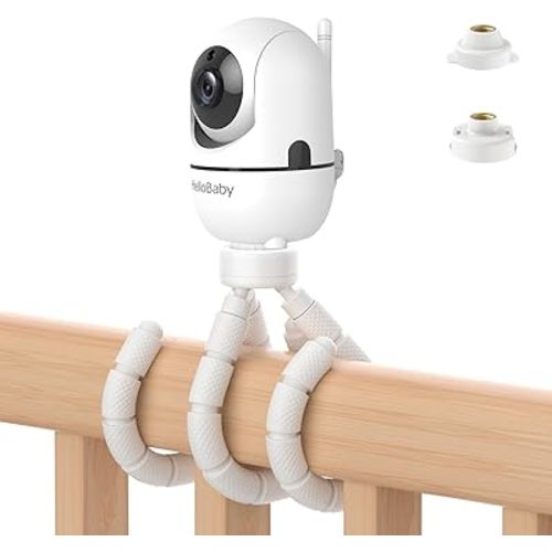 Tripod Baby Monitor Mount for HelloBaby HB6550/ HB6560/ HB65/ HB6351/ HB40/ HB6339/ HB6336, ANMEATE SM935E Monitor, Flexible Baby Camera Stand with 1/4" Screw – Portable, Clip Clamp Mount No Drilling