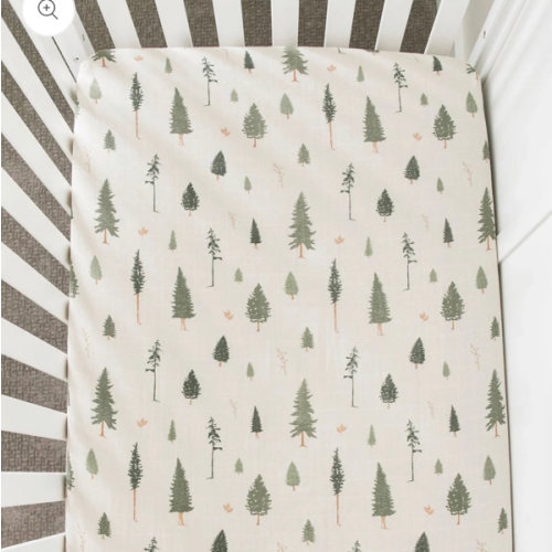 COTTON MUSLIN CRIB SHEETS (pine)