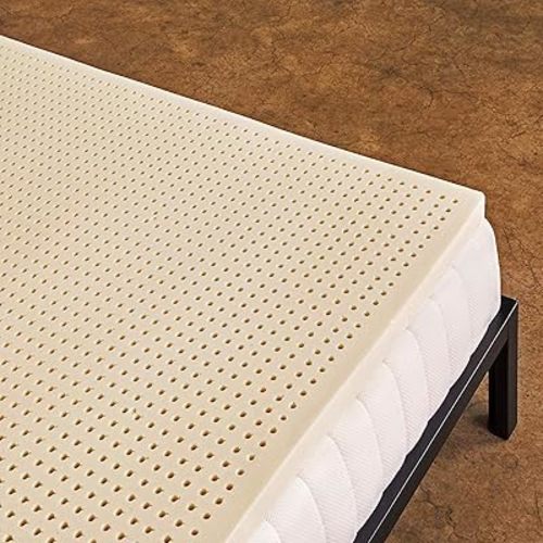 Pure Green Natural Latex Mattress Topper - Firm - 1 Inch - King Size (GOLS Certified Organic)