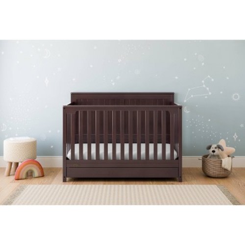 Graco Hadley 5-in-1 Convertible Crib with Drawer - Espresso