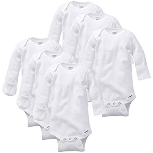 GERBER Unisex-Baby 3-Pack or 6-Pack Long-Sleeve Mitten-Cuff Onesies Bodysuit