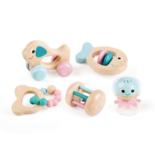 Hape Wooden Multi-Stage Sensory 5-Piece Gift Set