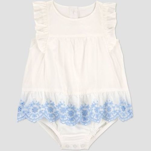 Carter's Just One You® Baby Girls' Eyelet Sunsuit - Ivory Newborn