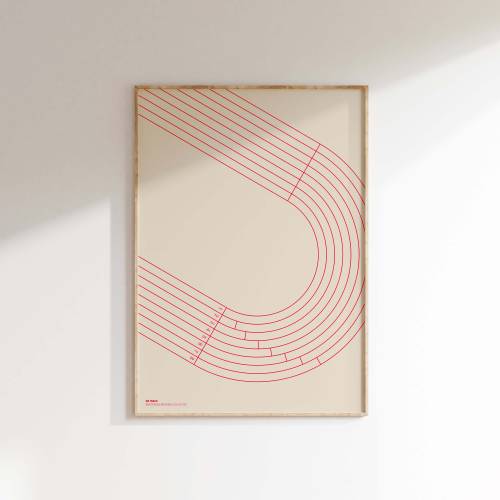 Running Print • Running Poster • Athletics Track • Sports print • Wall Art • Contemporary • Abstract • Minimalist Sports Illustration Poster