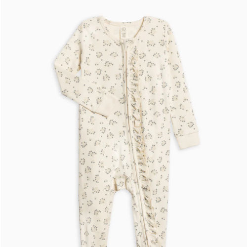 Neve Ruffle Zipper Footie