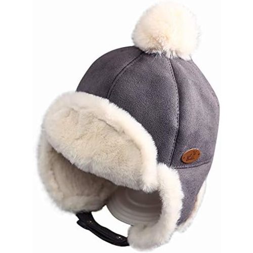 IIG Baby Boy Ushanka Earflap Winter Trooper Cap Unisex Kids Trapper Hat