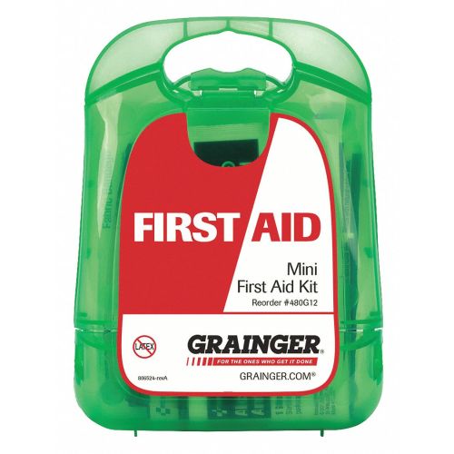 APPROVED VENDOR First Aid Kit and Housing: Gen Purpose, 1 People Served, 17 Components, Plastic