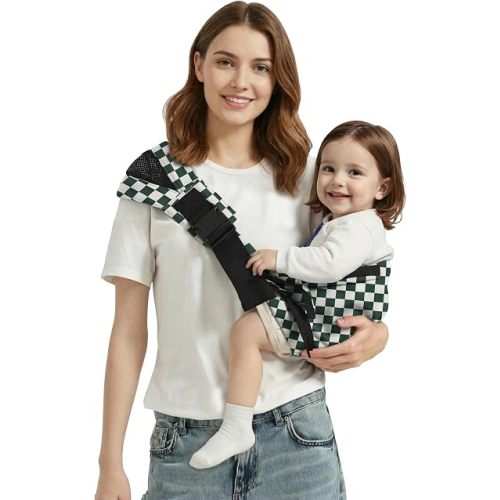 Baby Sling Carrier Newborn to Toddler, Adjustable Toddler Carrier Sling Baby Carrier Toddlers Sling Carriers Hip Carriers for 8-40lbs, Emerald