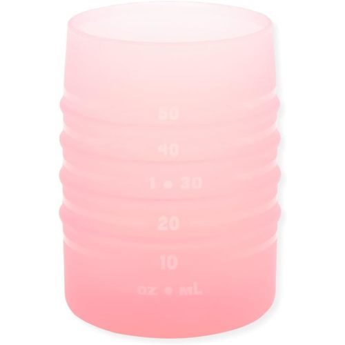 Bumkins Baby and Toddler Cups, Sip Cup, Spill Proof Training Drinking for Babies Ages 4 Months, Tip Proof, Platinum Silicone Starter Cup, First Year Learning Supplies, Easy to Hold, Holds 2oz, Pink