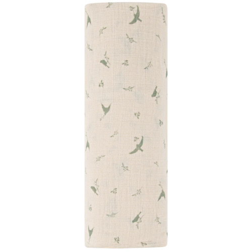 Cotton Muslin Swaddle Blanket - Sage Bird – Ely's & Co.
