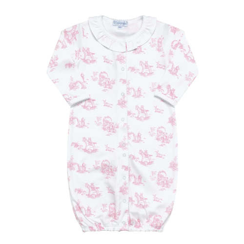 Baby Girl's Pink Toile Print Converter Gown Nellapima Pima Cotton – Madison-Drake Children's Boutique