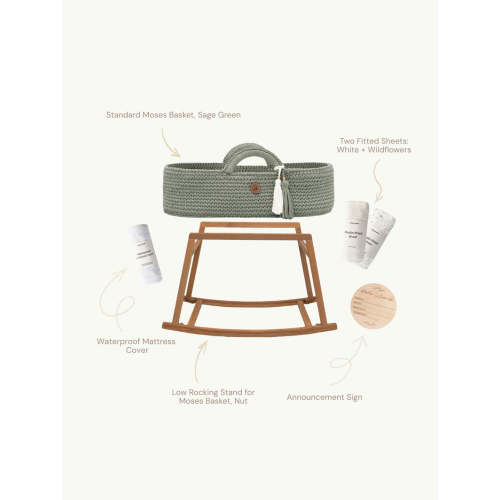 Essential Moses Basket Set Standard Ecru