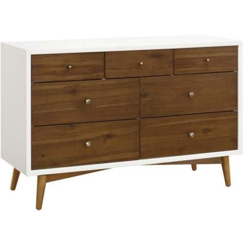 Babyletto Palma 7-Drawer Double Dresser - Color : Natural Walnut