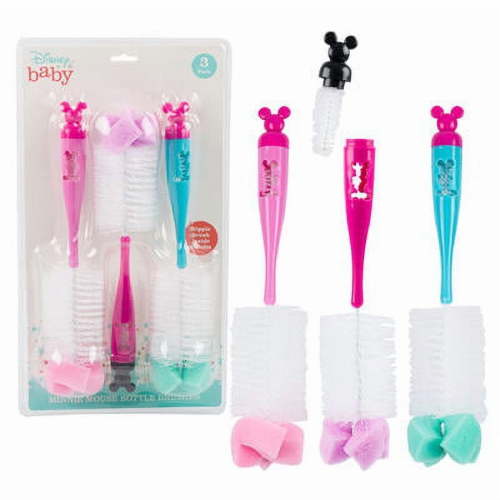 Minnie Mouse 3pk Bottle Brush (Pink)