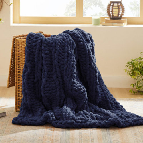 Bedsure Essential Bedsure 100% Hand Knit Chenille Chunky Throw Blanket For Couch & Reviews | Wayfair