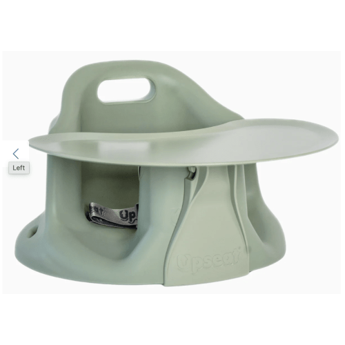 Sage Green Upseat Baby Floor and Booster Seat with Tray | Upseat