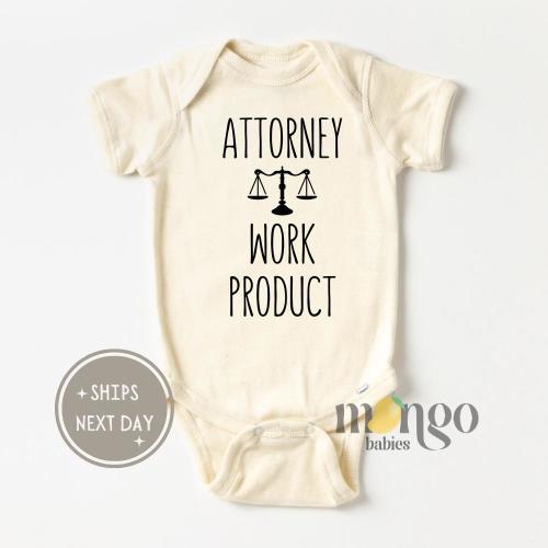 Attorney Work Product Baby Onesies® Brand Funny Lawyer Baby Bodysuit Cute Baby Shower Gift Toddler Future Lawyer Tshirt Gift for Lawyers Tee