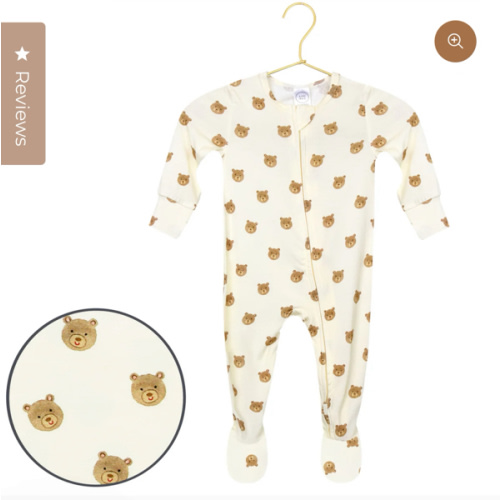 Teddy Zipper Footies