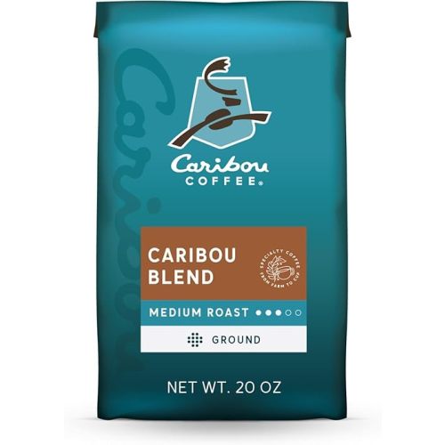 Caribou Coffee, Medium Roast Ground Coffee, 100% Arabica Coffee - Caribou Blend 20 Ounce Bag