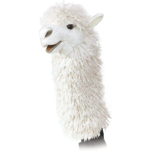 Folkmanis Puppets Alpaca Stage Puppet, White
