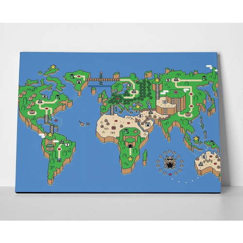 Super Mario Map Poster