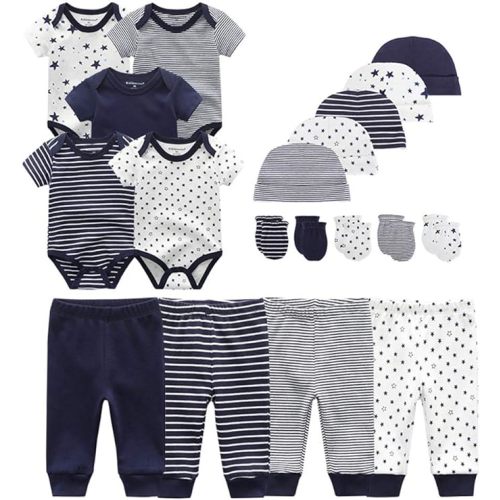 Kiddiezoom Unisex Baby Layette Essentials Giftset Clothing Set 19-Piece