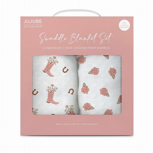 JuJuBe x Studio Oh! 2-Pack Swaddle Blanket Set