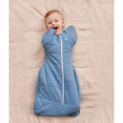 Swaddle Up™ 2-in-1 Transition Bag 2.5 TOG Cotton Storm Blue Pebbles