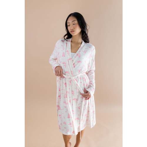 Women's Lounge Robe in Toile Ballet