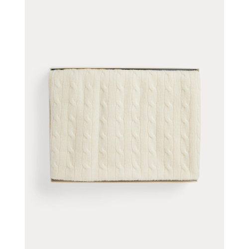 Cable-Knit Cashmere Blanket