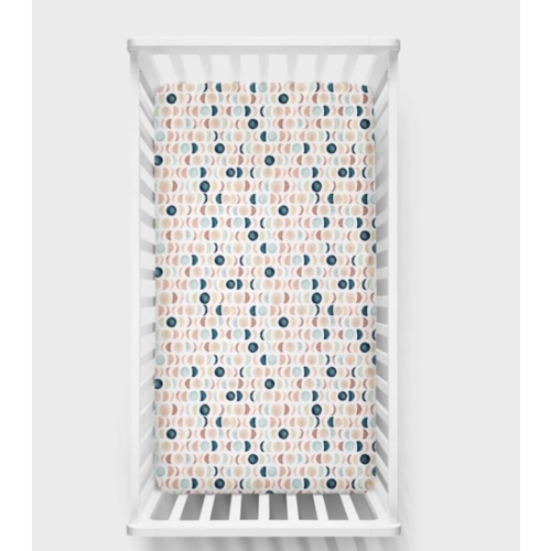 Luna Neutral Fitted Crib Sheet - Little Sleepies