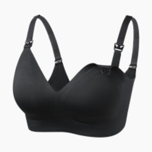 Momcozy Seamless Nursing Bra - Black, Xl