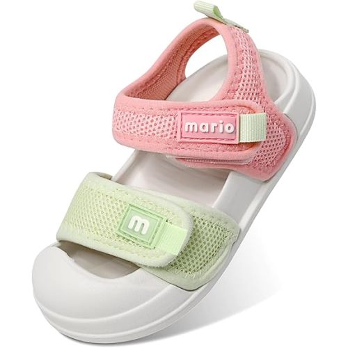 MK MATT KEELY Kids Sandals Boys Girls Summer Outdoor Non-slip Athletic Sandals Closed Toe Adjustable Sport Sandal Lightweight Beach Shower Shoes for Toddler/Little Kid