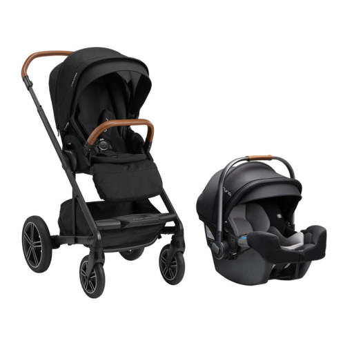 Nuna MIXX Next Stroller w/ Magnetic Buckle + PIPA RX Infant Car Seat Travel System  - Caviar