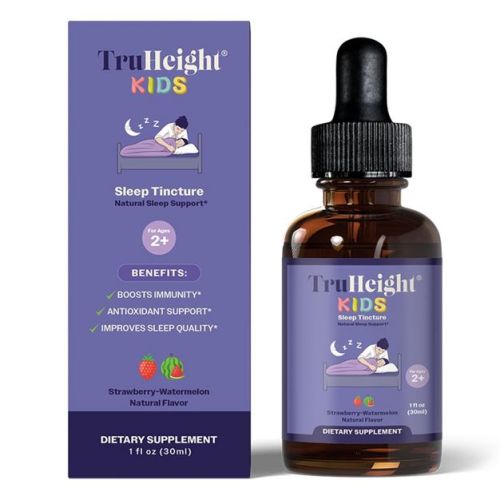 TruHeight Kids Sleep Tincture Ages 2+ (Watermelon Flavor) - Babies, Toddlers & Kids Natural Sleep Aid - Baby, Toddler, Child Melatonin 2 Year Old+