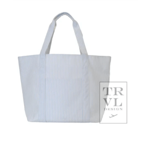 TRVL: Jumbo Tote XL Tote - Pimlico Stripe Blue