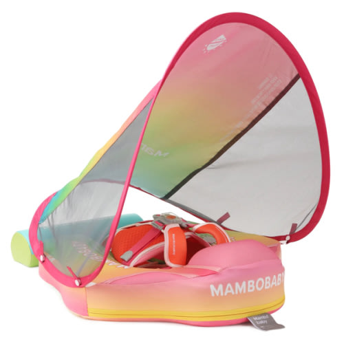 Mambobaby Float with Canopy and Tail Rainbow