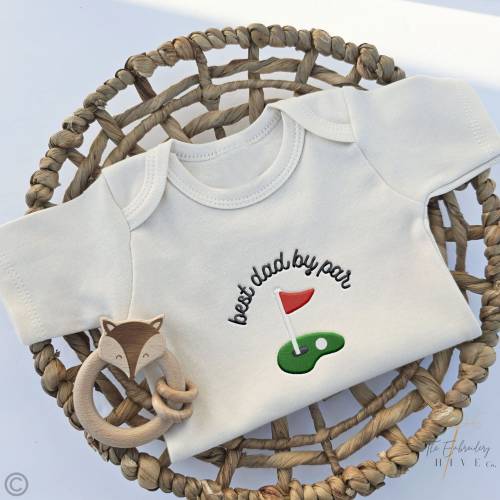 Embroidered Best Dad By Par ONESIES®