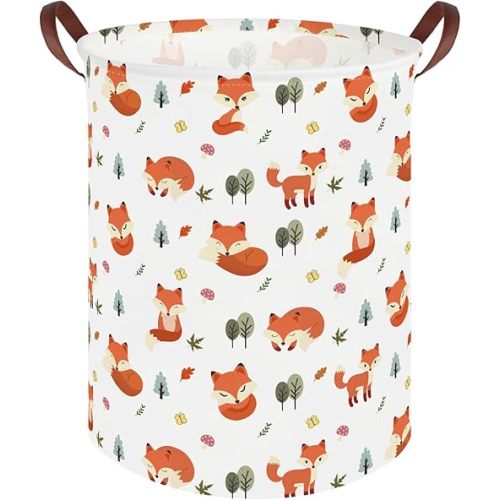 Fox hamper,Waterproof foldable kids laundry basket,Toy basket,Clothes Organizer Baskets,baby Laundry Hamper,Room Decor(Fox)