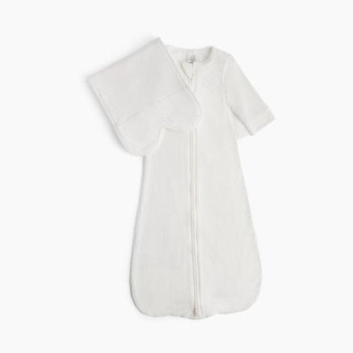 Swaddle and Transitional Sleep Sack in One - Ivory White