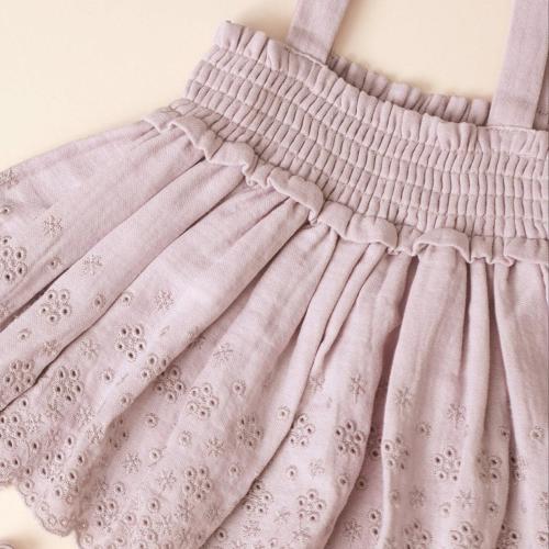 Quincy Mae - Organic Smocked Top + Bloomer Set - Lavender