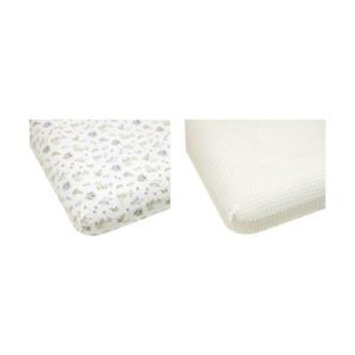 2 Pack Organic Cotton Fitted Cot Sheets - Australiana and Gingham
