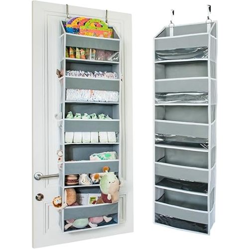 Ooh So Tidy 5-Tier Over Door Hanging Organizer, Grey