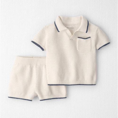 Baby Boy 2-Piece Organic Cotton Knit Top & Short Set - Little Planet | Carter's