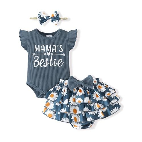 Mioglrie Newborn Infant Baby Girl Clothes Romper Shorts Set Floral Summer Outfits Cute Baby Clothes Girl