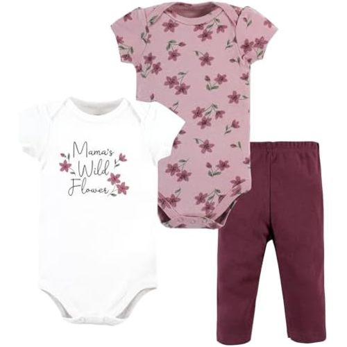 Hudson Baby Unisex Cotton Bodysuit and Pant Set