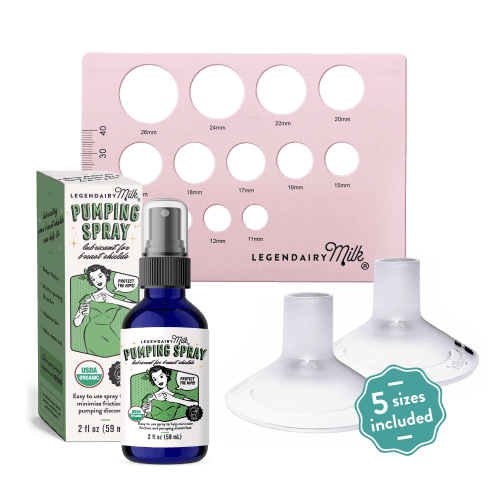 Flange Sizing Kit | Silicone Inserts | Nipple Ruler | Pumping Spray – Legendairy Milk