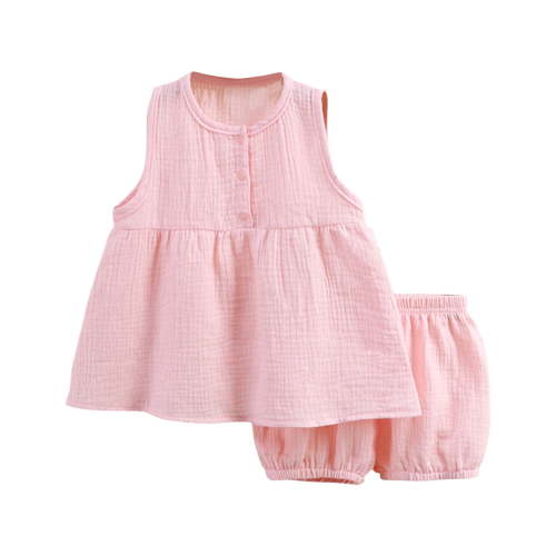 Ashirexll Girls Summer Outfits, Girls Summer Sets, Summer Girls' Round Neck Sleeveless Casual Tops and Elastic Waist Shorts Solid Color Summer Outfits